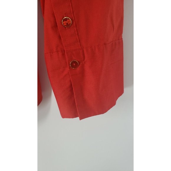 7th Avenue Women's Button Up Shirt Size S Red Design Studio New York & Co Top - Picture 4 of 5